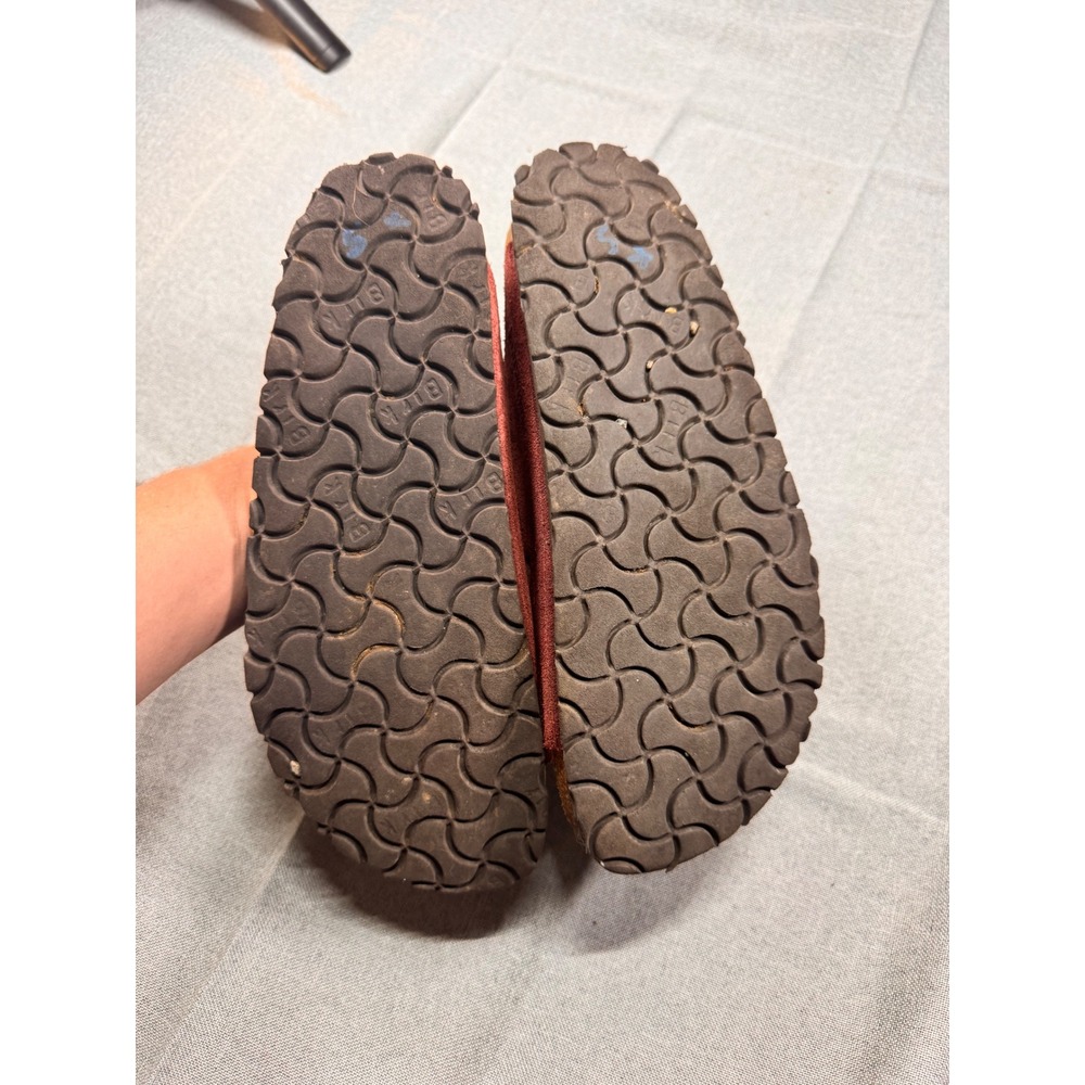 Birkenstock Arizona Soft Footbed Maroon Suede Sandals Womens 38 L7 M5 Maroon - Picture 5 of 6